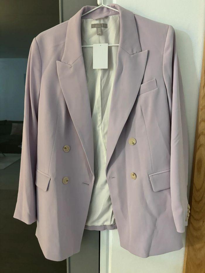 Beau blazers lilas h&m neuve - photo numéro 3