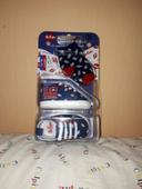 Chaussons bébé garçon en toile et chaussettes Lee Cooper neufs