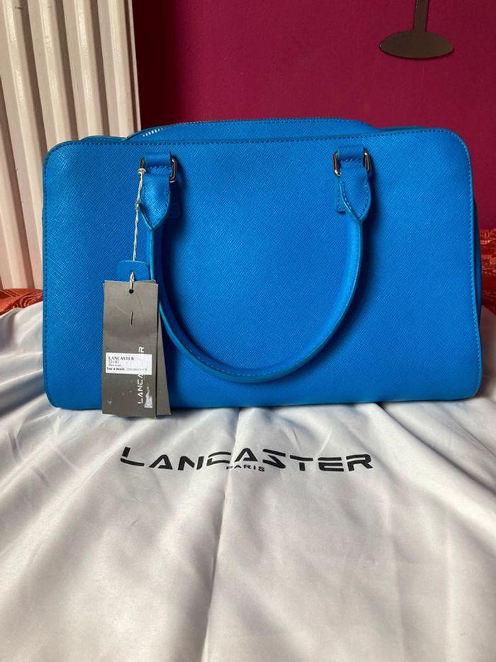 Sac Lancaster en cuir bleu neuf - photo numéro 3