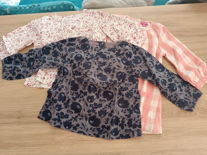 Lot de 3 blouses 9 mois - photo numéro 1