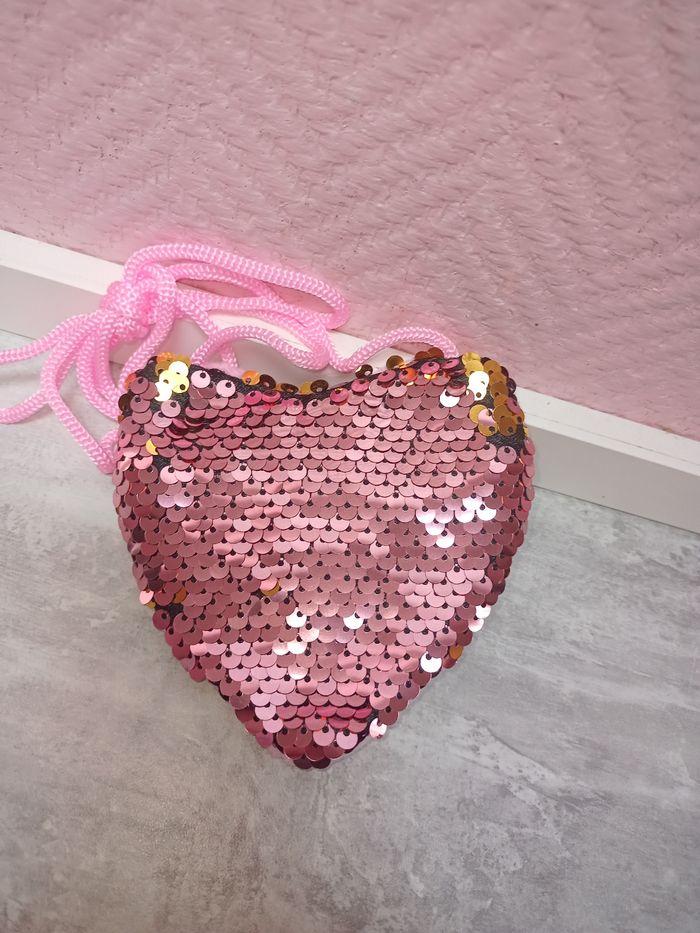 Petit sac a sequins coeur - photo numéro 2