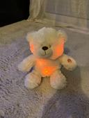 Peluche ourson lumineux et berceuse