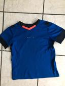 T-shirt bleu foncé sport Kipsta 6 ans