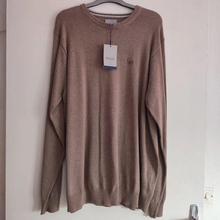 Pull beige 100% coton pour homme taille XXL ou 56, Morley - photo numéro 4