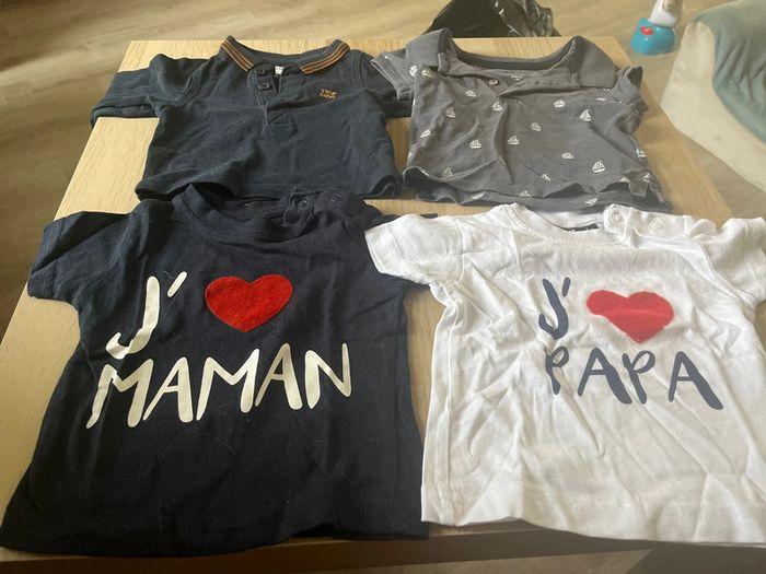 Lot 2 polos et deux t-shirts bébé garçon 3 mois