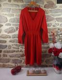 Robe pull en tricot épaules tombantes rouge Femme taille 52 marque Asos 🍬