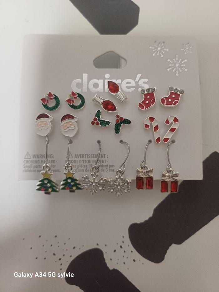 Blister neuf boucles d oreilles claire's  Noël - photo numéro 2