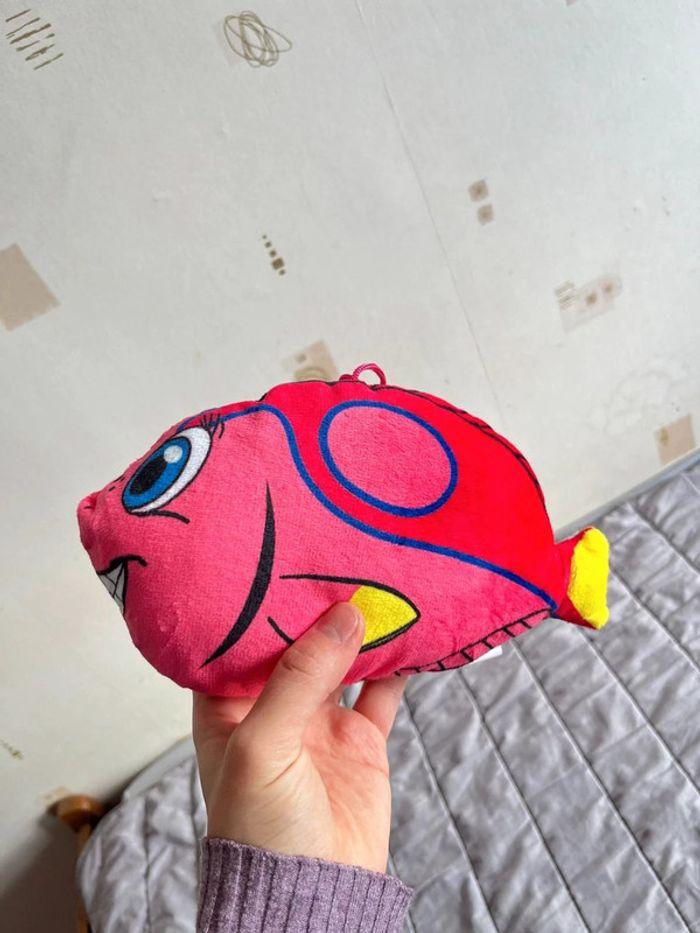 Peluche doudou poisson rouge et rose