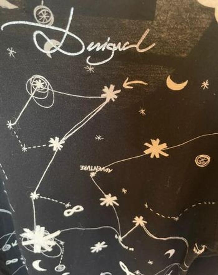 Magnifique robe desigual ML noir astronomie cœur gris rose TBE 11 12 ans - photo numéro 8