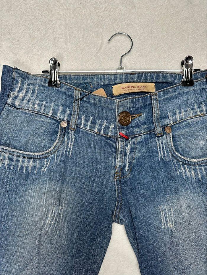 Pantacourt taille basse y2k jean taille S/petit M - photo numéro 4