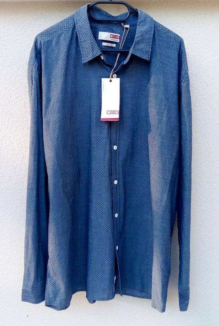 Chemise manches longues à motifs Mustang True Denim Slim Fit taille XXL - photo numéro 6