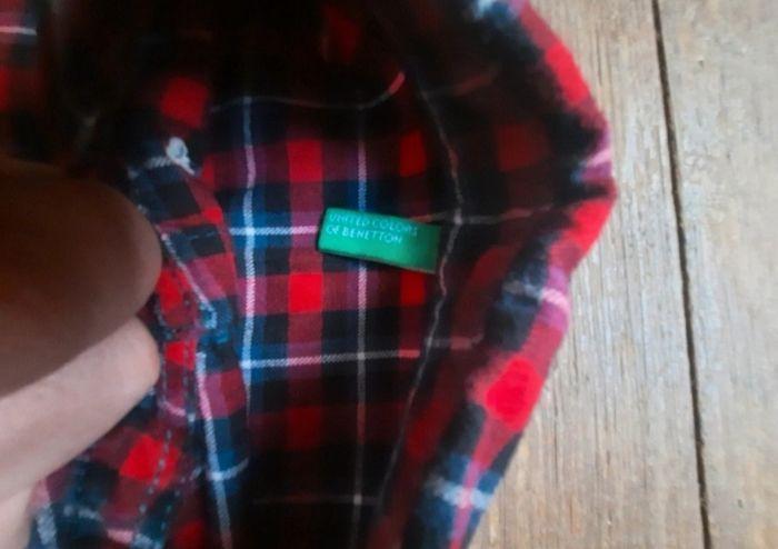 Chemise à carreaux Benetton taille 7 ans - photo numéro 3