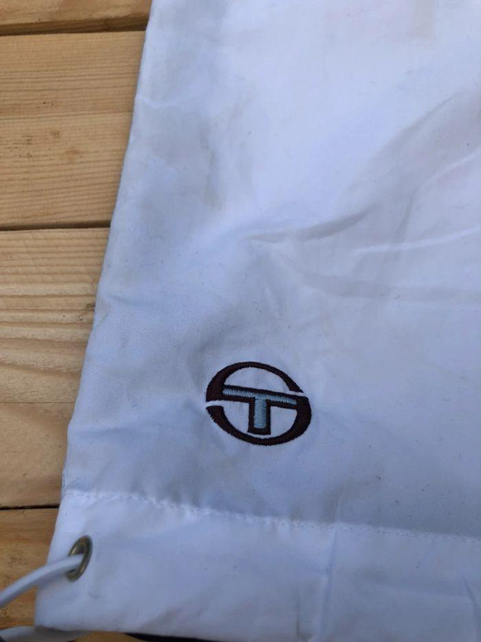 Pantacourt brodé blanc Sergio Tacchini taille M - photo numéro 4