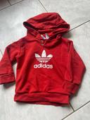 Pull adidas rouge 12/18 m