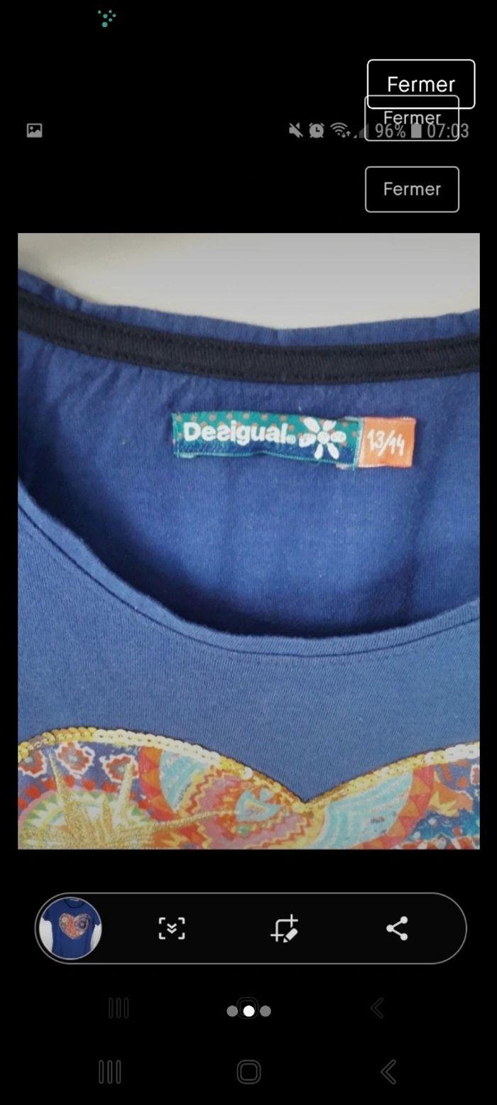 Tee-shirt Desigual 13/14 ans - photo numéro 2