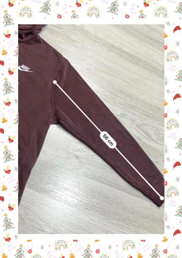 👕 Sweat à capuche Nike logo brodé Marron Taille S 👕 - photo numéro 5