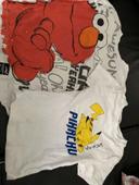 Lot 2 t shirt pokemon & portaventura 10 ans