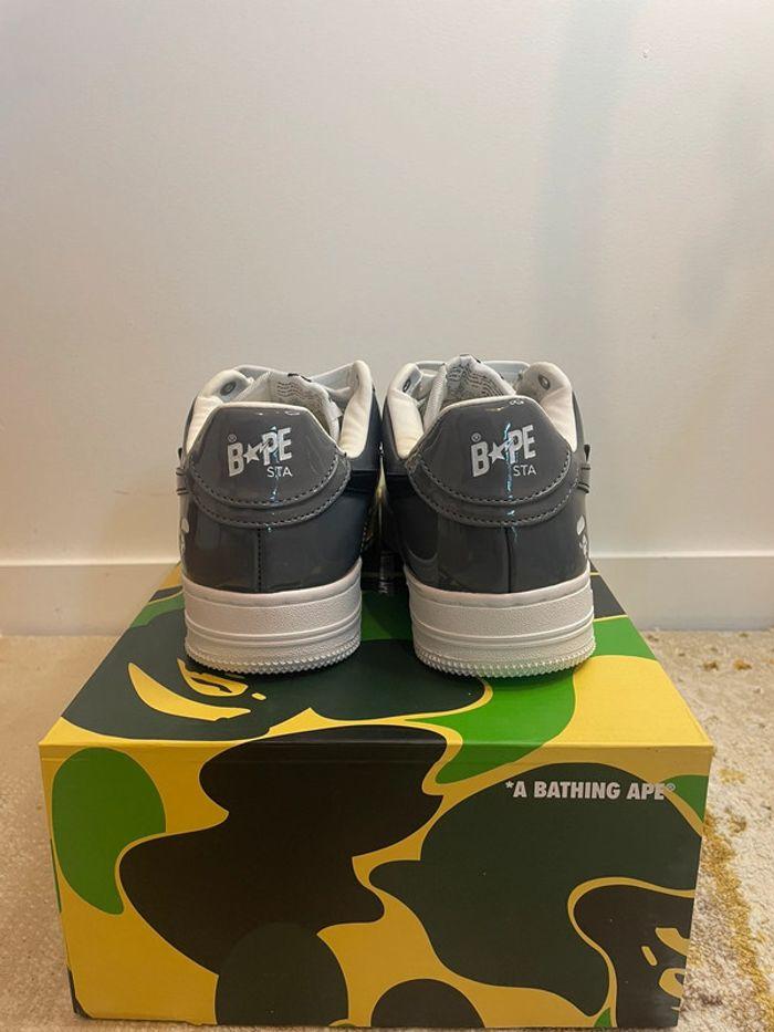 Baskets basses A Bathing Ape Bape Sta Low Enlarged M2 gris et noir - photo numéro 5