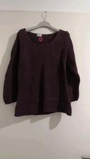 Pull violet fantaisie taille 14 ans