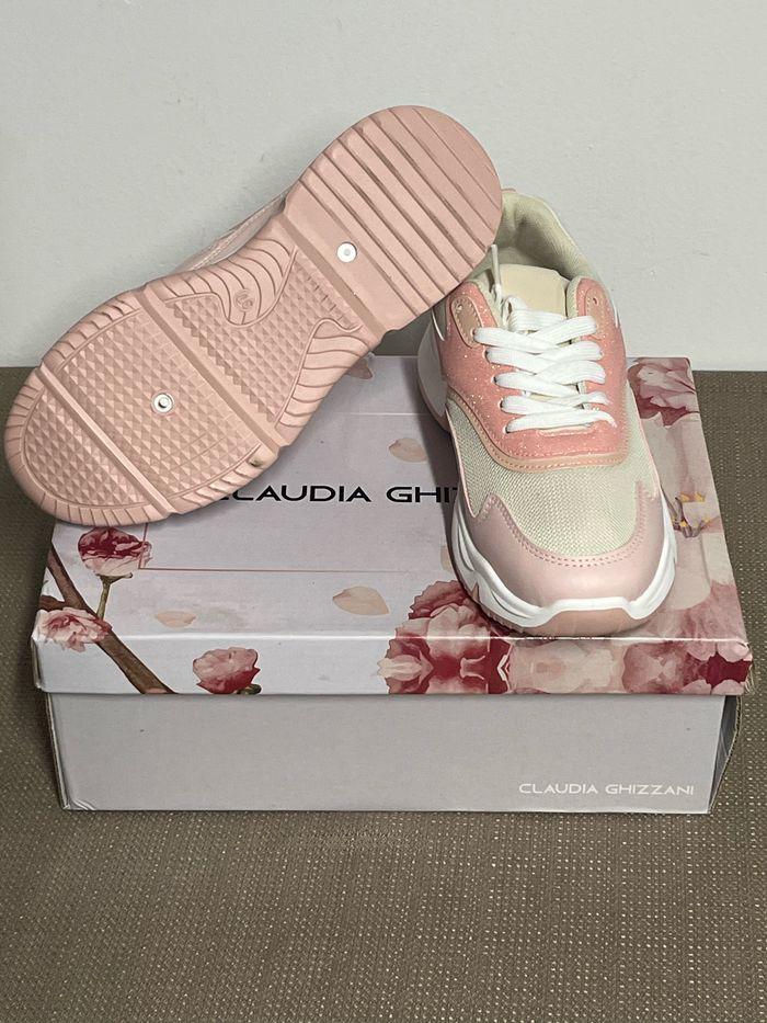 #ClaudiaGhizzani#  Basket femme a lacet 👩  Taille 37 Couleur rose/blanche/beige - photo numéro 3