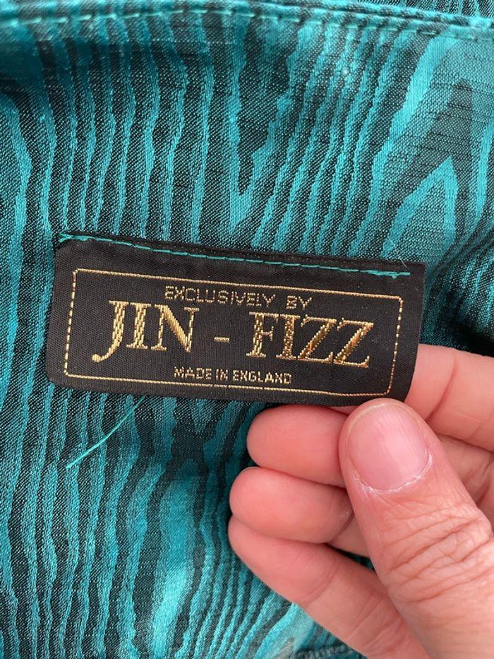 Veste blazer fluide légère bleu vert canard à motifs boutons devant Jin-fizz taille 40 - photo numéro 4