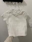 T-shirt petit bateau imprimé pois dorée 24mois 86cm