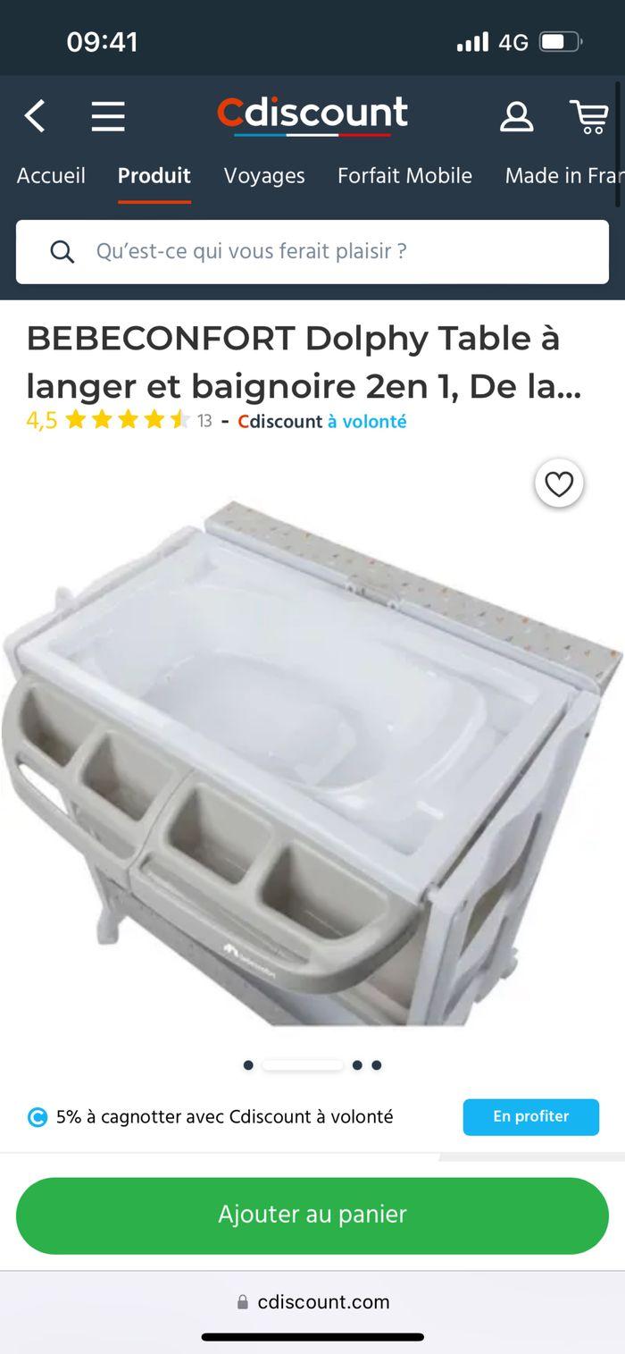 Table en langer + baignoire - photo numéro 1