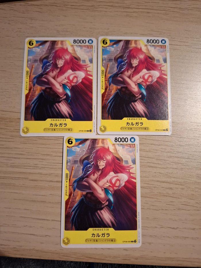 Lot de 3 cartes one piece op08 099