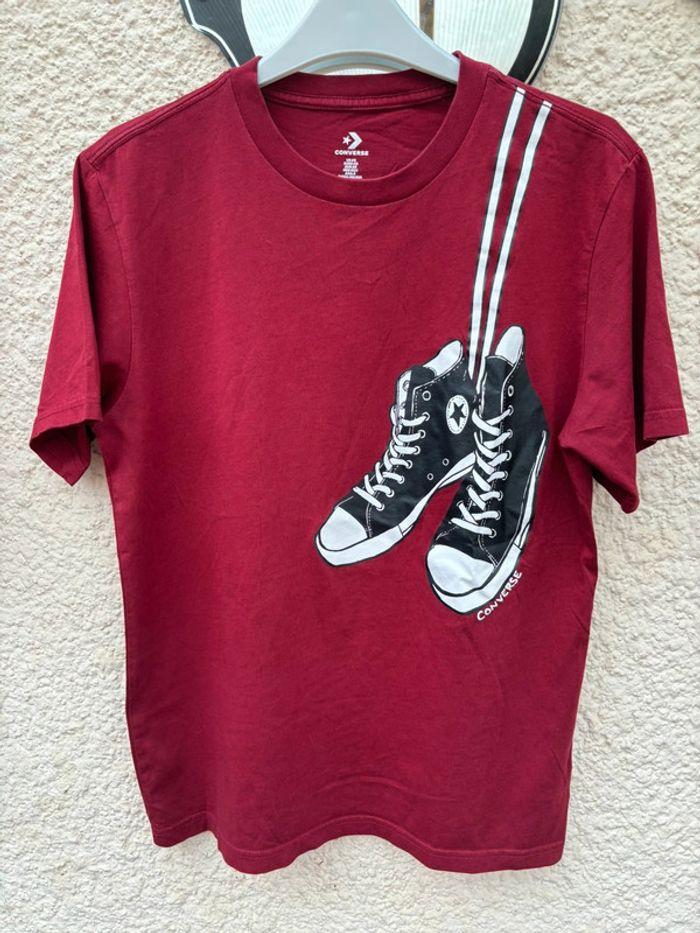 T- Shirt converse bordeaux S - photo numéro 1