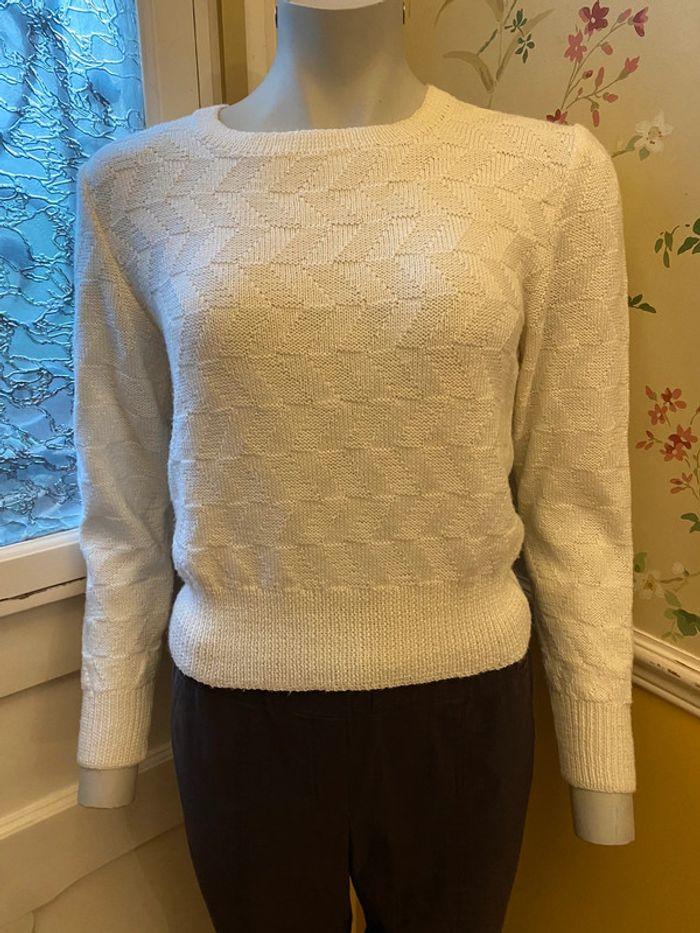 Pull-over blanc Jolie maille T38 - photo numéro 1