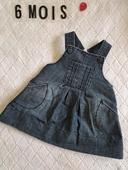 Robe salopette en jean DPAM fille 6 mois