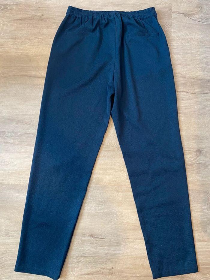 Pantalon chino avec élastique bleu marine Kiabi taille S / 36 - photo numéro 3