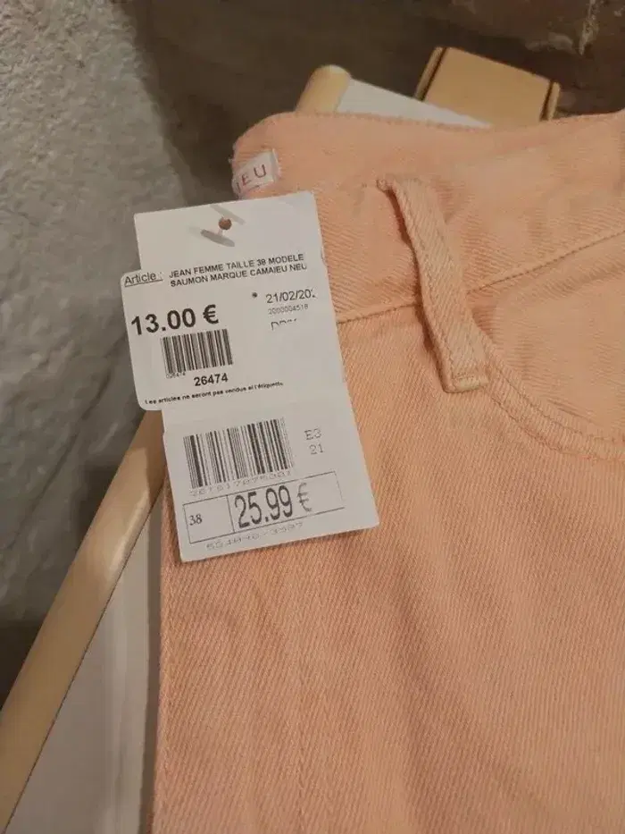 Pantalon femme camaïeu taille 38 neuf c2 - photo numéro 3