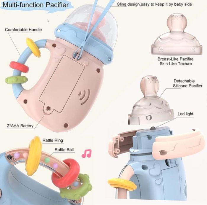 Biberon musical pour bébé : sucette pour nouveau-né, hochet de dentition doux, jouet éducatif Mobile - photo numéro 2