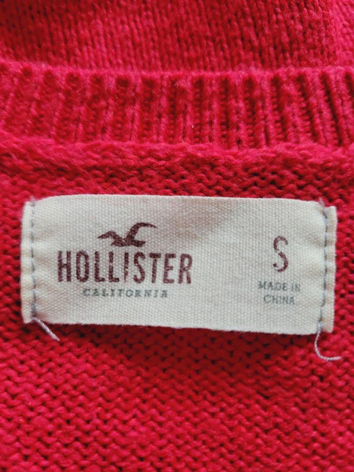 Pull col V Hollister taille S 36 rouge - photo numéro 5