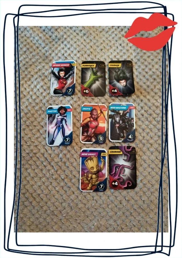 Lot 8 cartes de collection Marvel Avengers - photo numéro 2