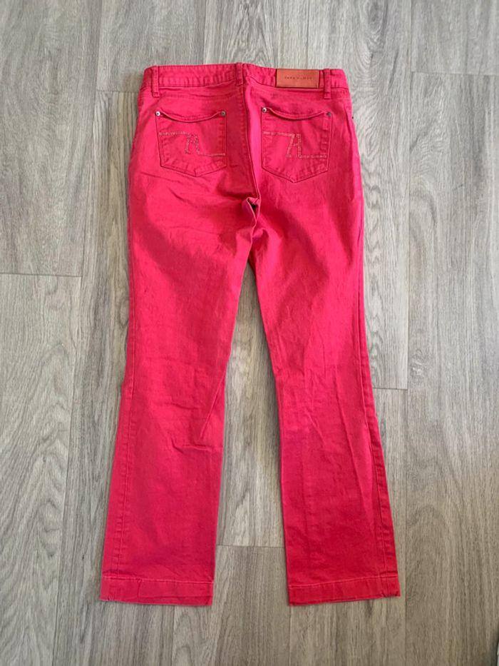 Jean denim droit rose Zara T38 - photo numéro 4