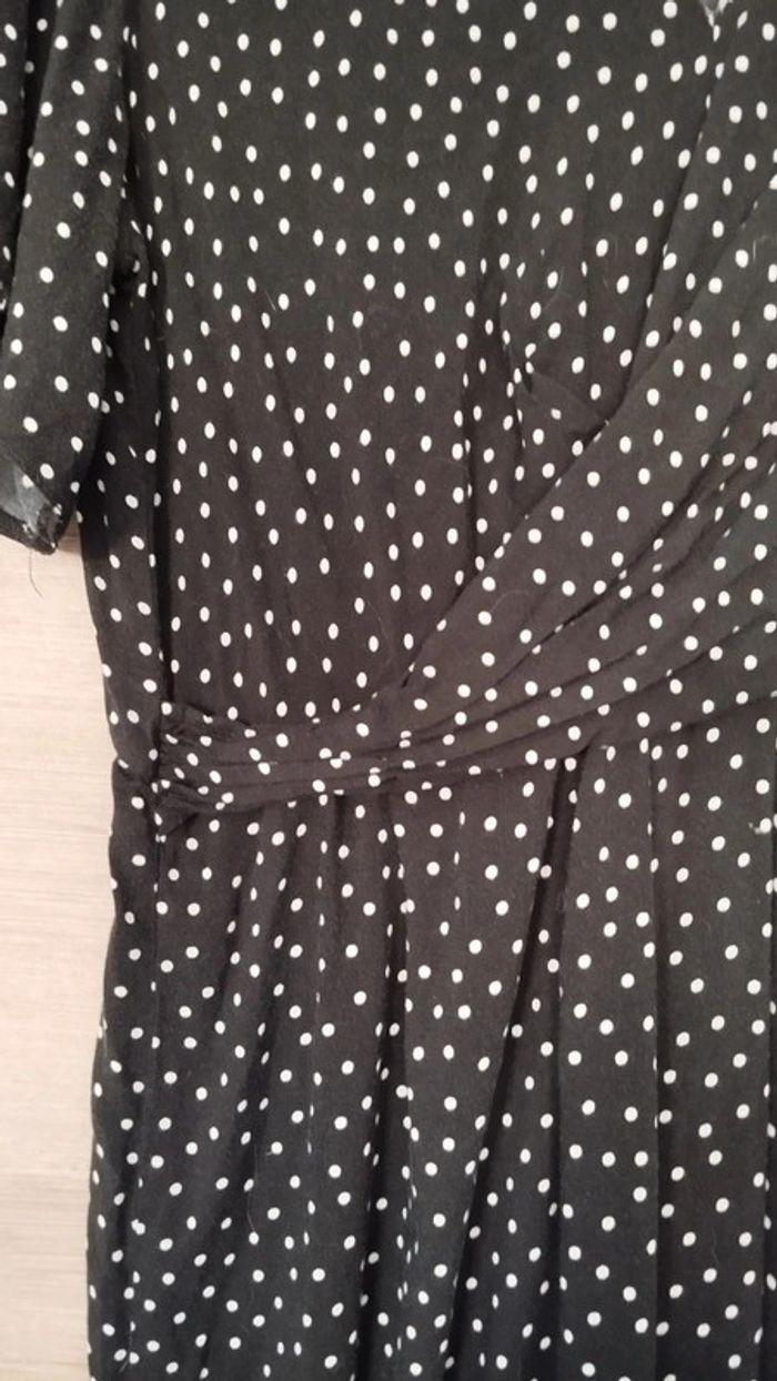 Combinaison fluide noir a pois blanc taille m - photo numéro 5