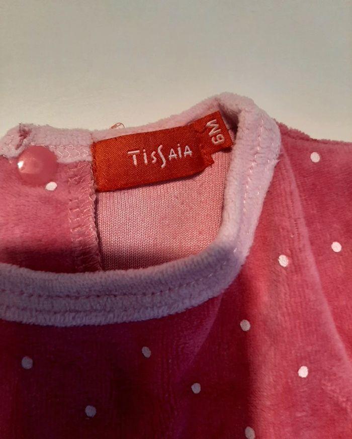 Pyjamas une piece Tissaia rose taille 6-9 mois / 68 cm - photo numéro 3