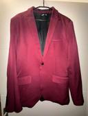 Veste blazer bordeaux homme