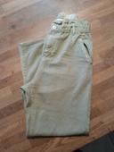 Pantalon large zara couleur olive