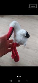 Petite peluche cigogne alsace