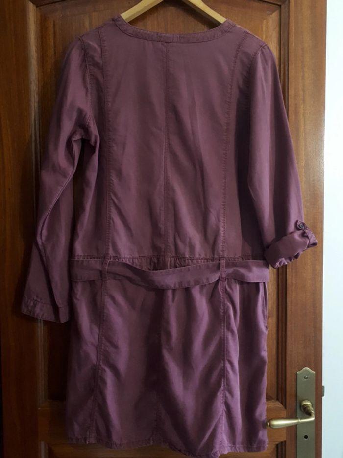 Robe tunique manches longues ajustables prune clair 100% lyocell Gemo 40 neuve - photo numéro 4