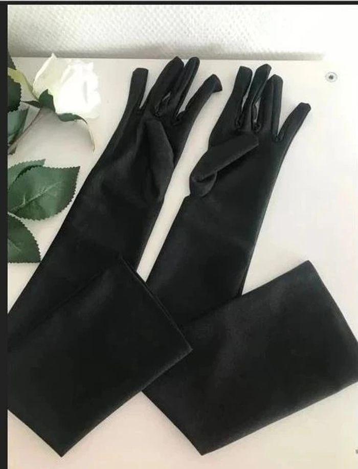 Gants noirs jusqu'au coude tactiles 🌸 - photo numéro 7