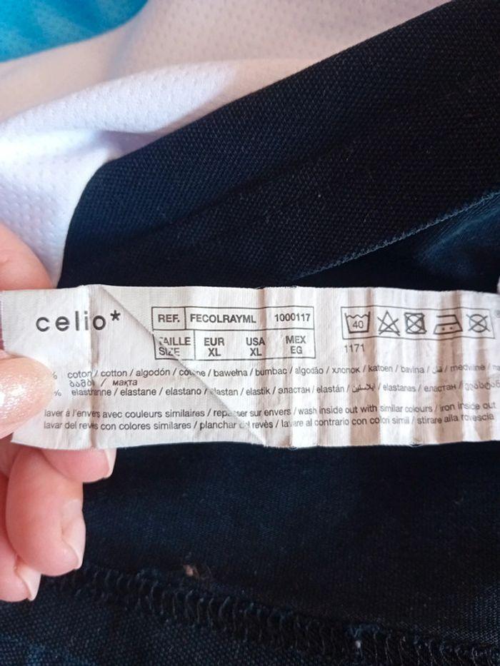 Polo bleu marine à grandes manches taille XL de chez Celio - photo numéro 4