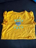 T shirt jaune orange 4 ans Kiabi