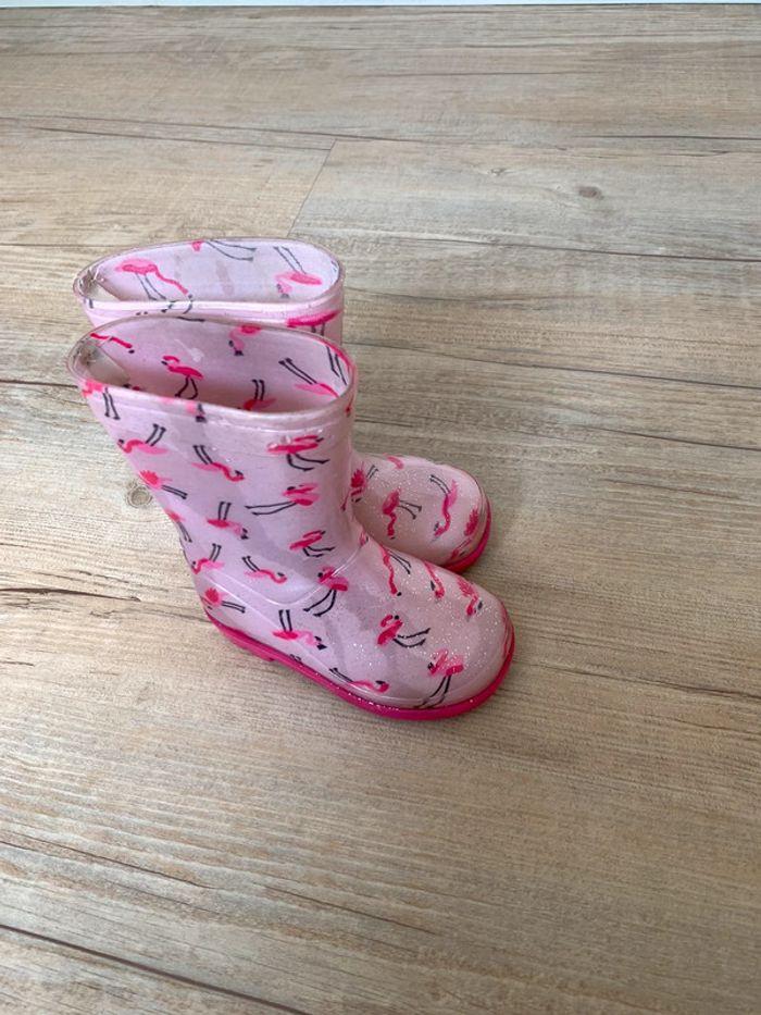 Bottes flamant rose à paillettes taille 23 - photo numéro 2