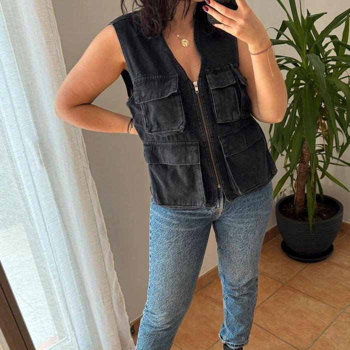 Veste sans manches en denim ASOS - photo numéro 1