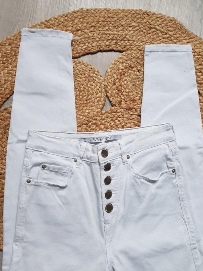 Jean skinny blanc taille haute Tiffosi T34 excellent état - photo numéro 2