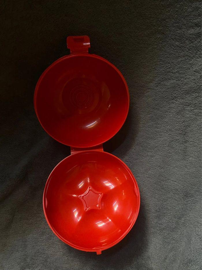 Vintage boite rouge vif en forme de tomate Tupperware - photo numéro 7